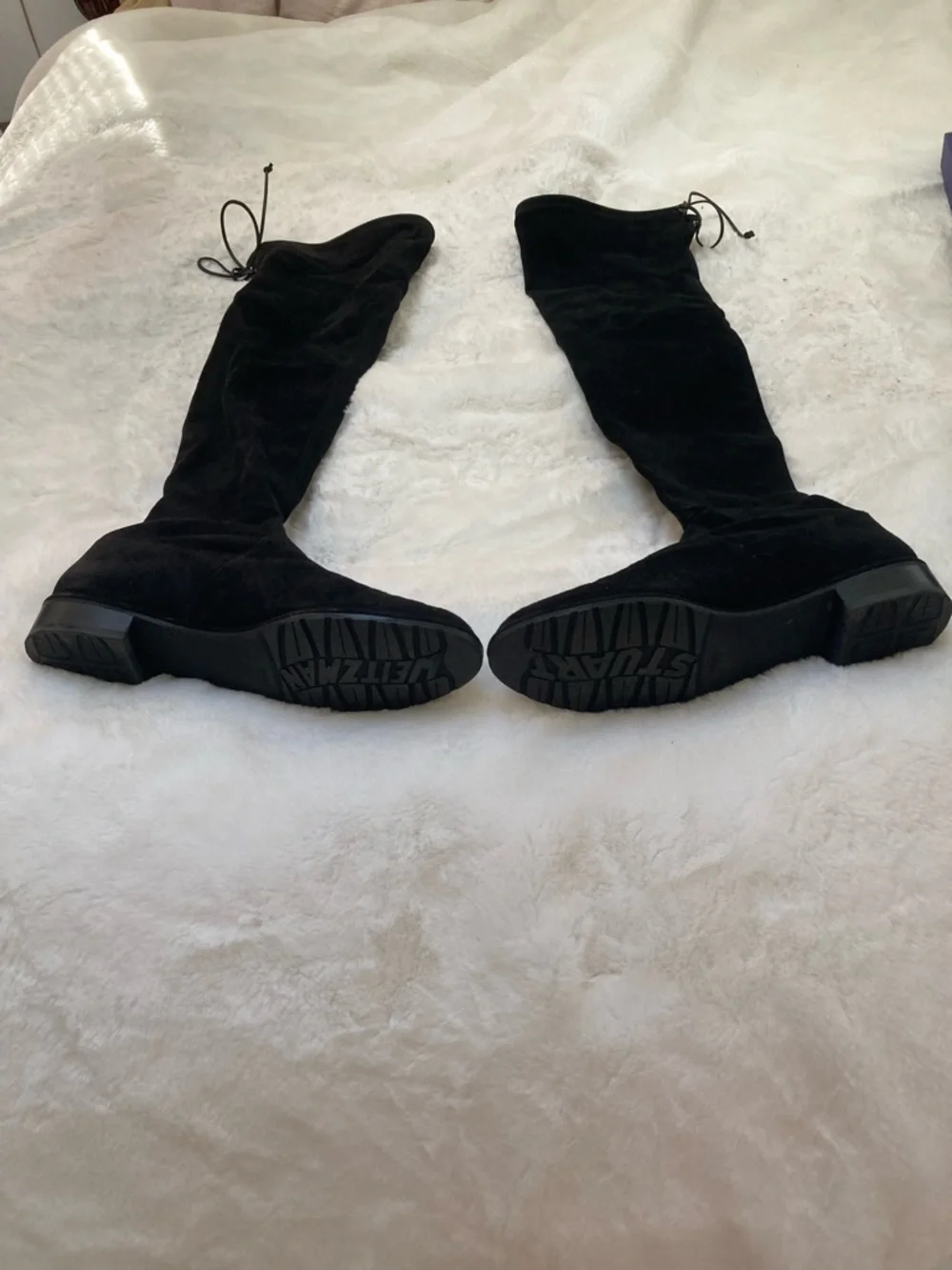 Stuart Weitzman Black Over-the-Knee Suede Boots